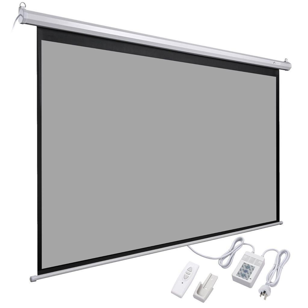 Lumi 3D Grey Motorised Projector Screen (16:9 Format) - Supports Full HD 1080P 3D and 4K Ready Technology